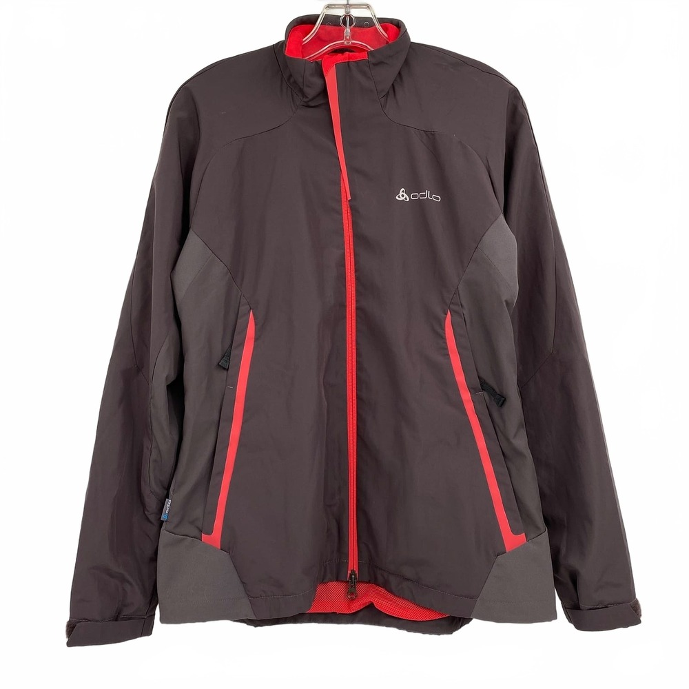 Odlo Gray Red Zip-Up Jacket | Womens M